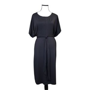 ▪️VINE & LOVE Midi Black Tie-Waist Dress▪️